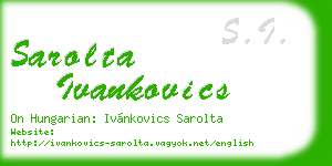 sarolta ivankovics business card